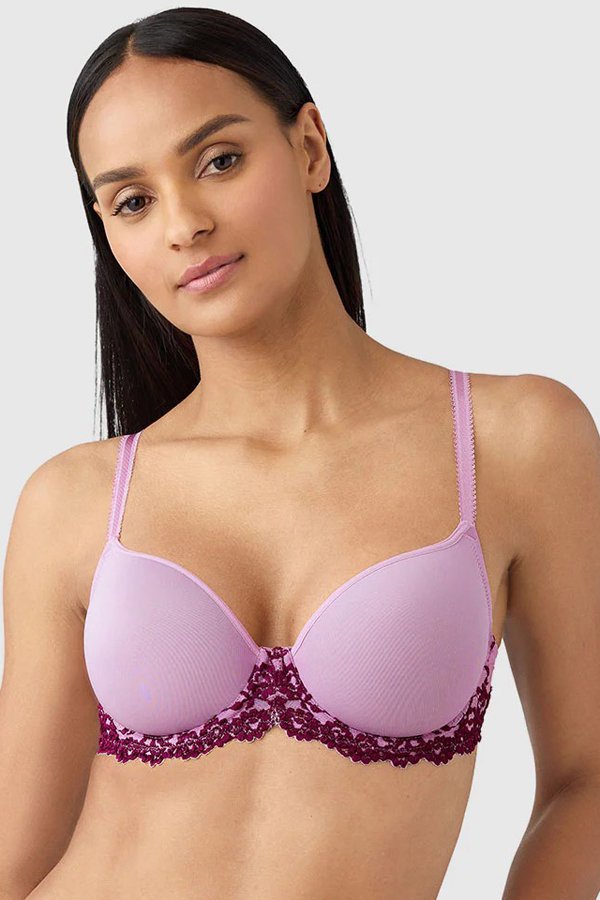 Wacoal Embrace Lace® T-Shirt Bra - Lavender Sage/Dark Purple - source image 74889