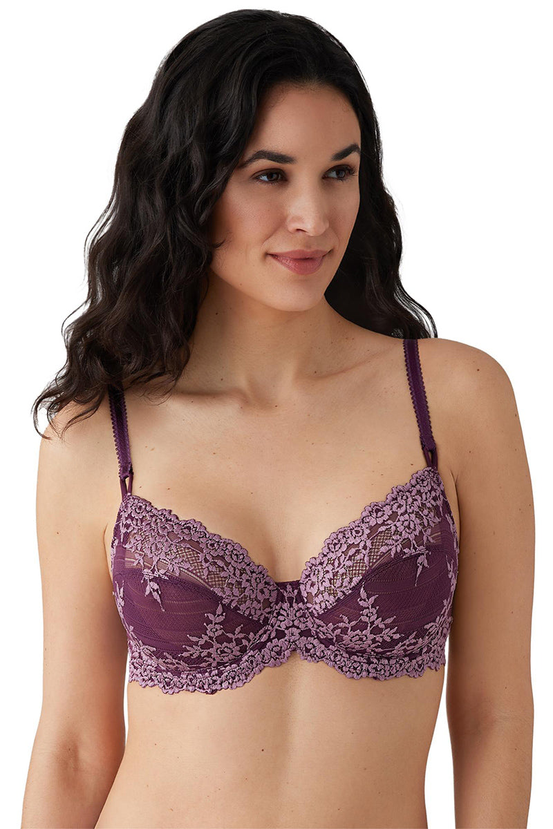 Wacoal Embrace Lace® Underwire Bra - Italian Plum/Valerian - source image 61891