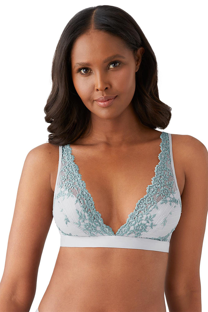 Wacoal Embrace Lace® Wire Free Bralette - Micro Chip/Tourmaline - source image 62369
