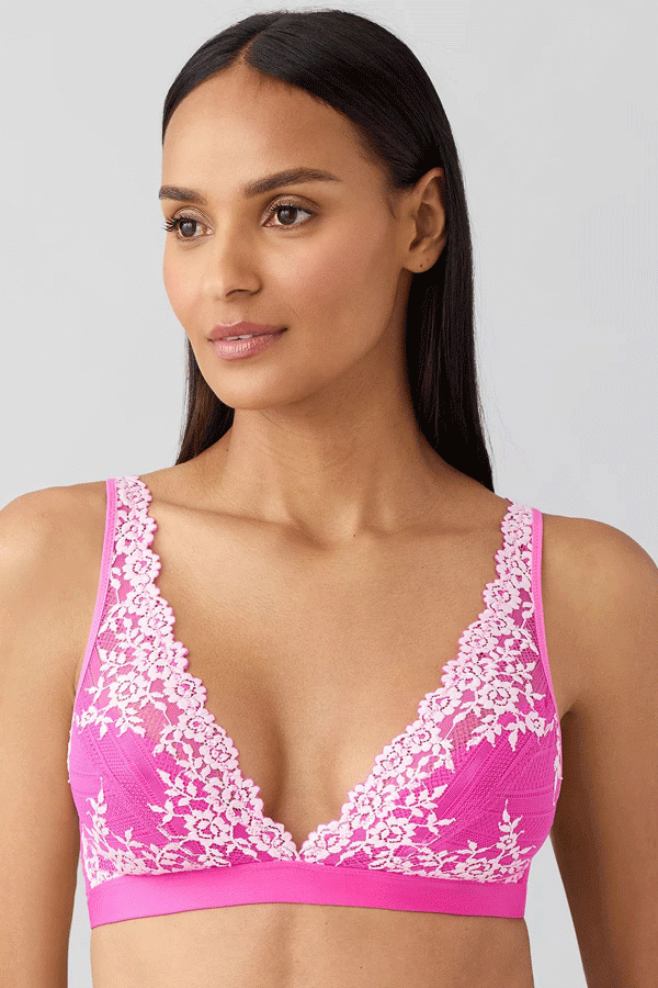 Wacoal Embrace Lace® Wire Free Bralette - Wild Azalea/Cradle Pink - source image 72911