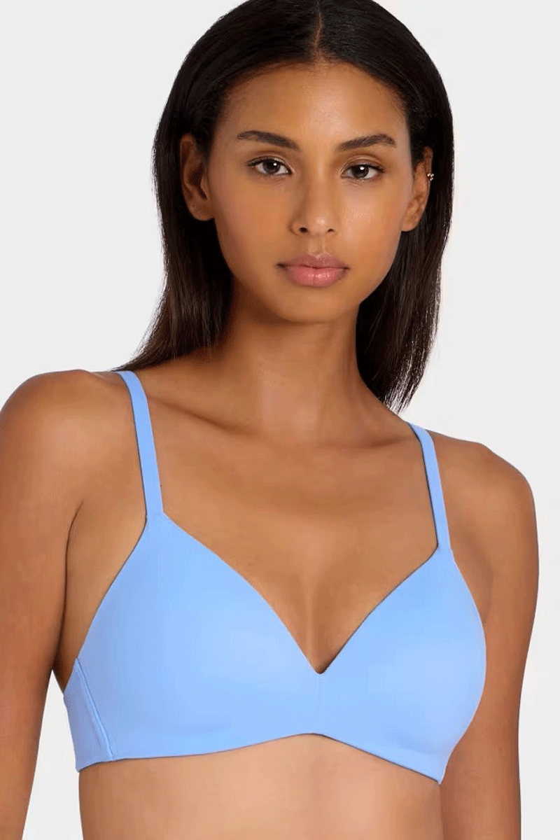 Wacoal How Perfect Wire Free T-Shirt Bra - Bel Air Blue - source image 72938
