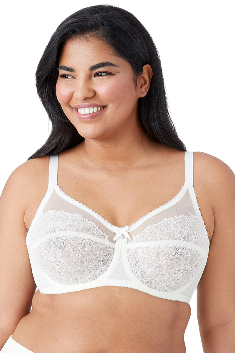 Wacoal Retro Chic Full Figure Underwire Bra - Ivory - source image 62618