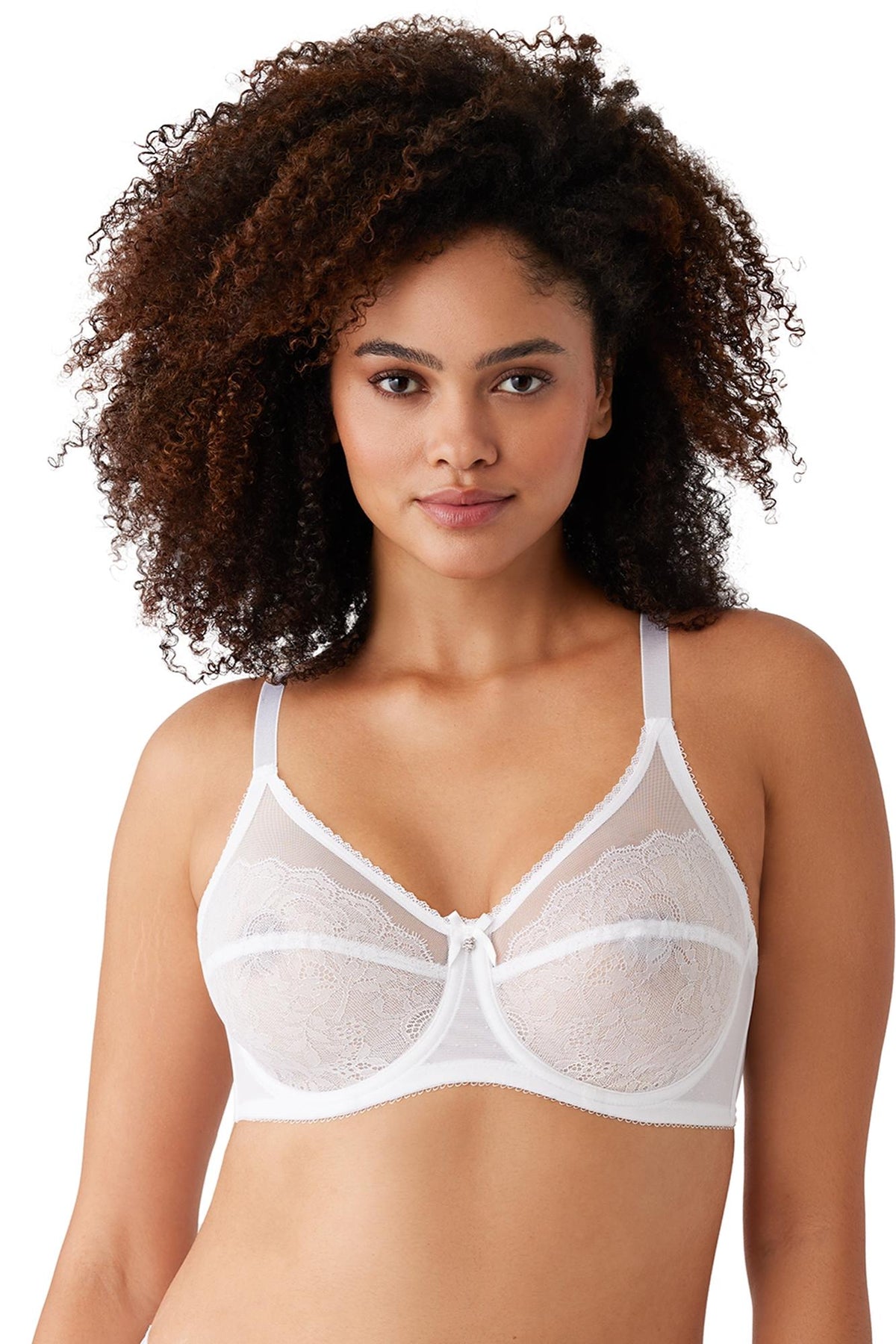 Wacoal Retro Chic Full Figure Underwire Bra - White - source image 65951