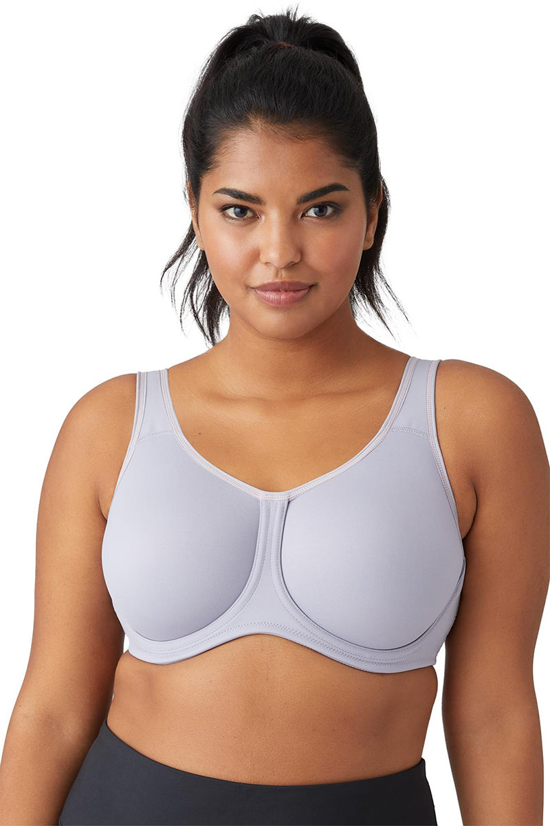 Wacoal Simone Sport Underwire Bra - Lilac Gray with Zephyr - source image 62605