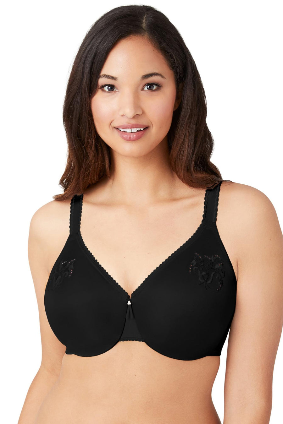 Wacoal Slimline Seamless Underwire Minimizer Bra - Black - source image 65876