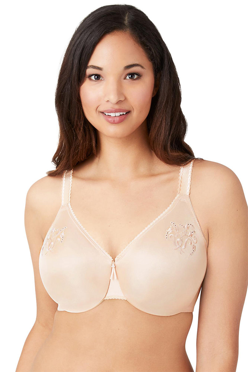 Wacoal Slimline Seamless Underwire Minimizer Bra - Sand - source image 62340