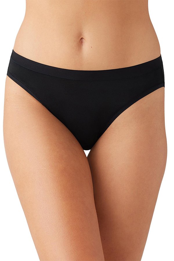Wacoal Understated Cotton Bikini - Black - source image 62933