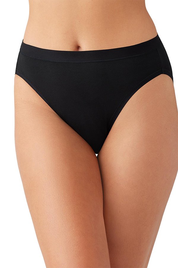 Wacoal Understated Cotton Hi-Cut - Black - source image 63216