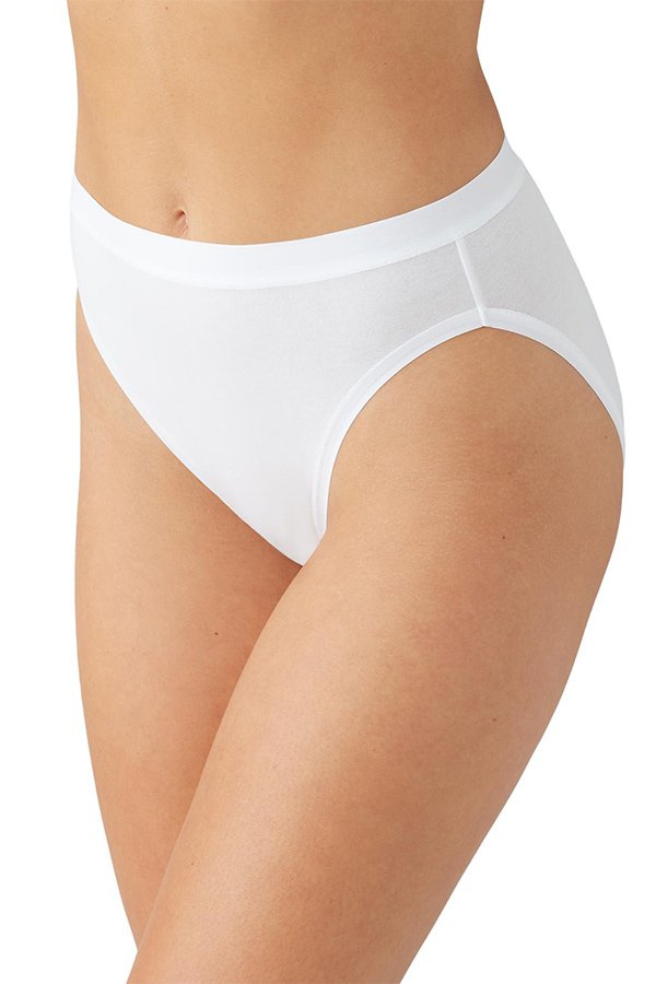 Wacoal Understated Cotton Hi-Cut - White - source image 63213