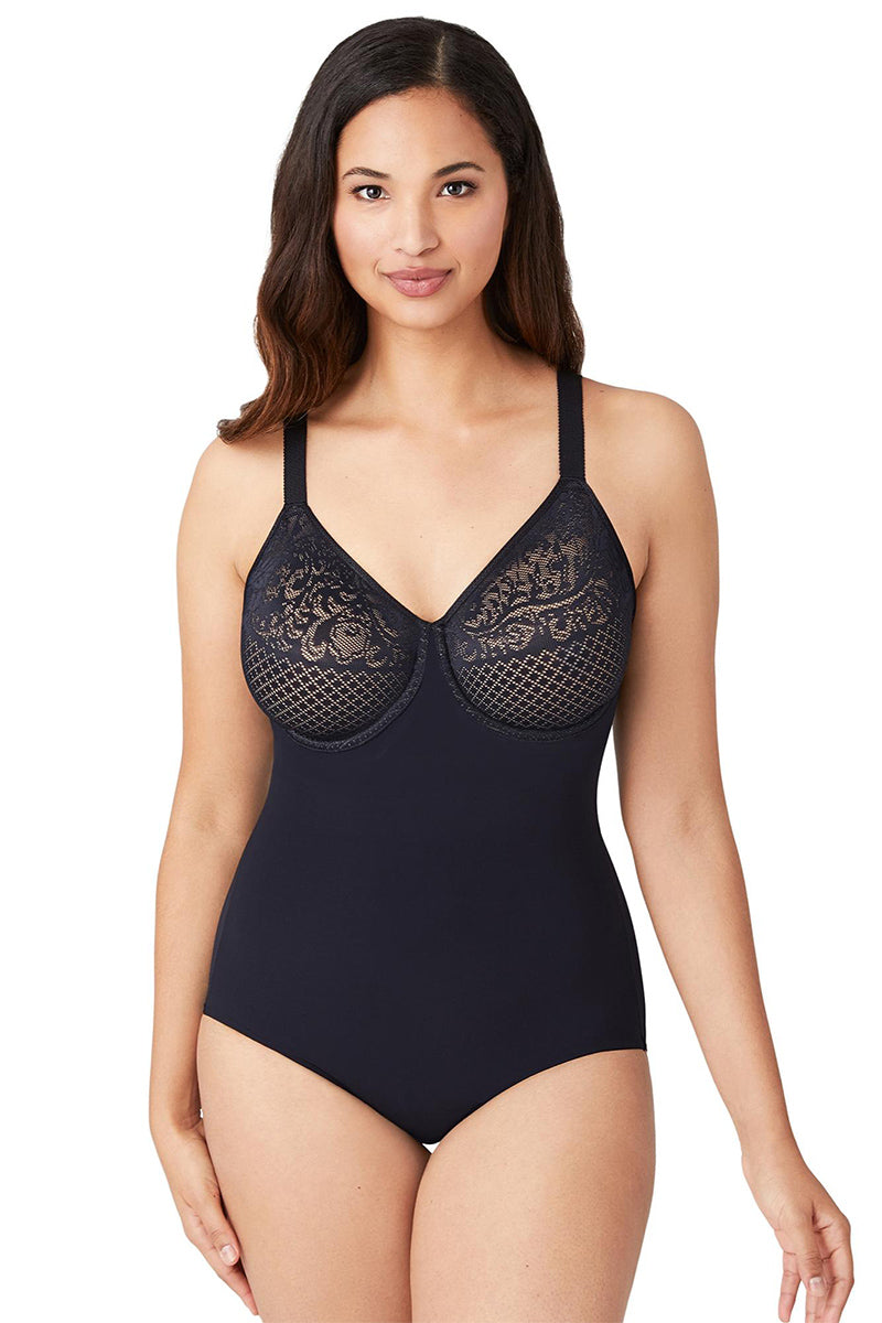 Wacoal Visual Effects Body Briefer with Minimizer Bra - Black - source image 61908